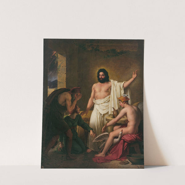 Philémon et Baucis reçoivent Jupiter et Mercure by Joseph-Ferdinand Lancrenon