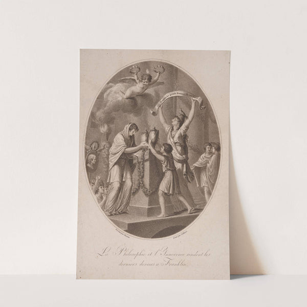 Philosophy and Innocence give last rights to Franklin by Nicolas Colibert