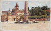 Piazza del Popolo in Rome, sketch