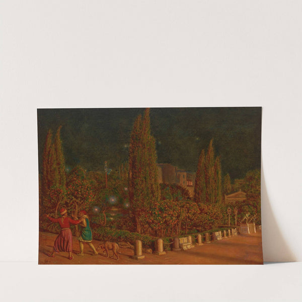 Piazza della Constituzione, Athens, by Night (1892) by William Holman Hunt