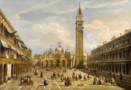 Piazza San Marco looking east towards the Basilica, Venice