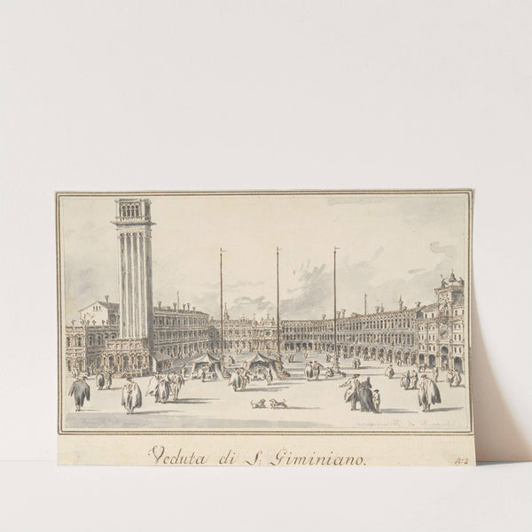 Piazza San Marco, Looking toward the Church of San Gemignano by Giacomo Guardi