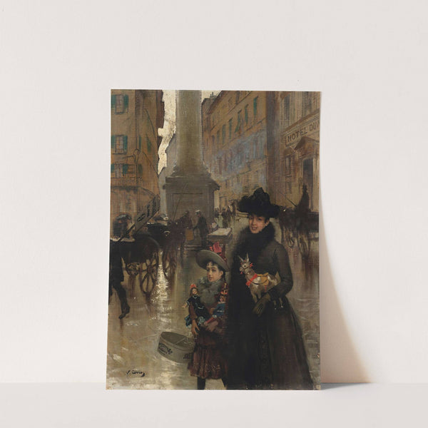 Piazza Santa Trinità, Florence by Vittorio Matteo Corcos