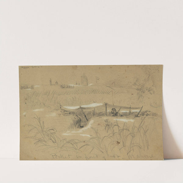 Picket in front of Ft. Mahone (1865) by Alfred Rudolph Waud