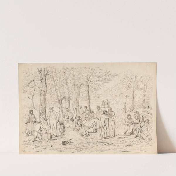 Picknick in het bos by August Allebé