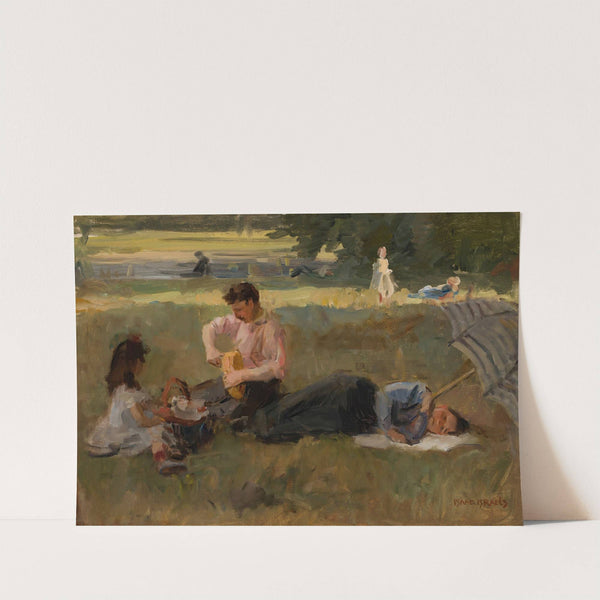 Picnic in the Bois de boulogne, Paris by Isaac Israëls