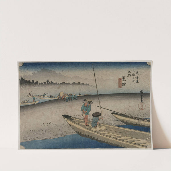 Picture of the Tenryu River near Mitsuke (Station 29), from the series Fifty-Three Stations of the Tokaido (1833) by Andō Hiroshige