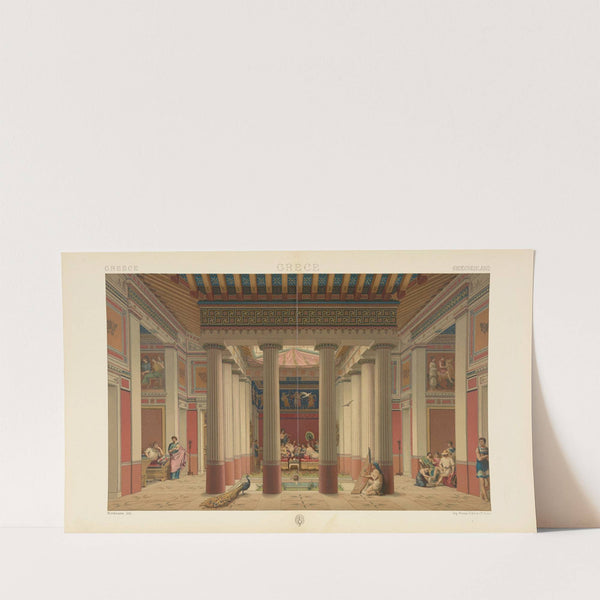 Pièce principale d’une riche maison athéniennerestauration;Ve siècle avant l’ère chrétienne (1876-1888) by Auguste Racinet