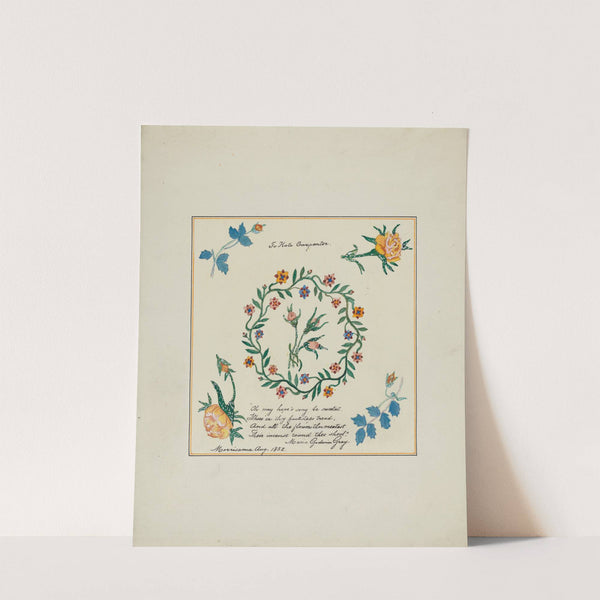 Pieced Autograph Quilt (1 Square) by Cornelius Christoffels and Margaret Linsley