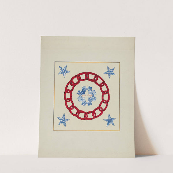 Pieced Autograph Quilt (1 Square) by Cornelius Christoffels and Margaret Linsley