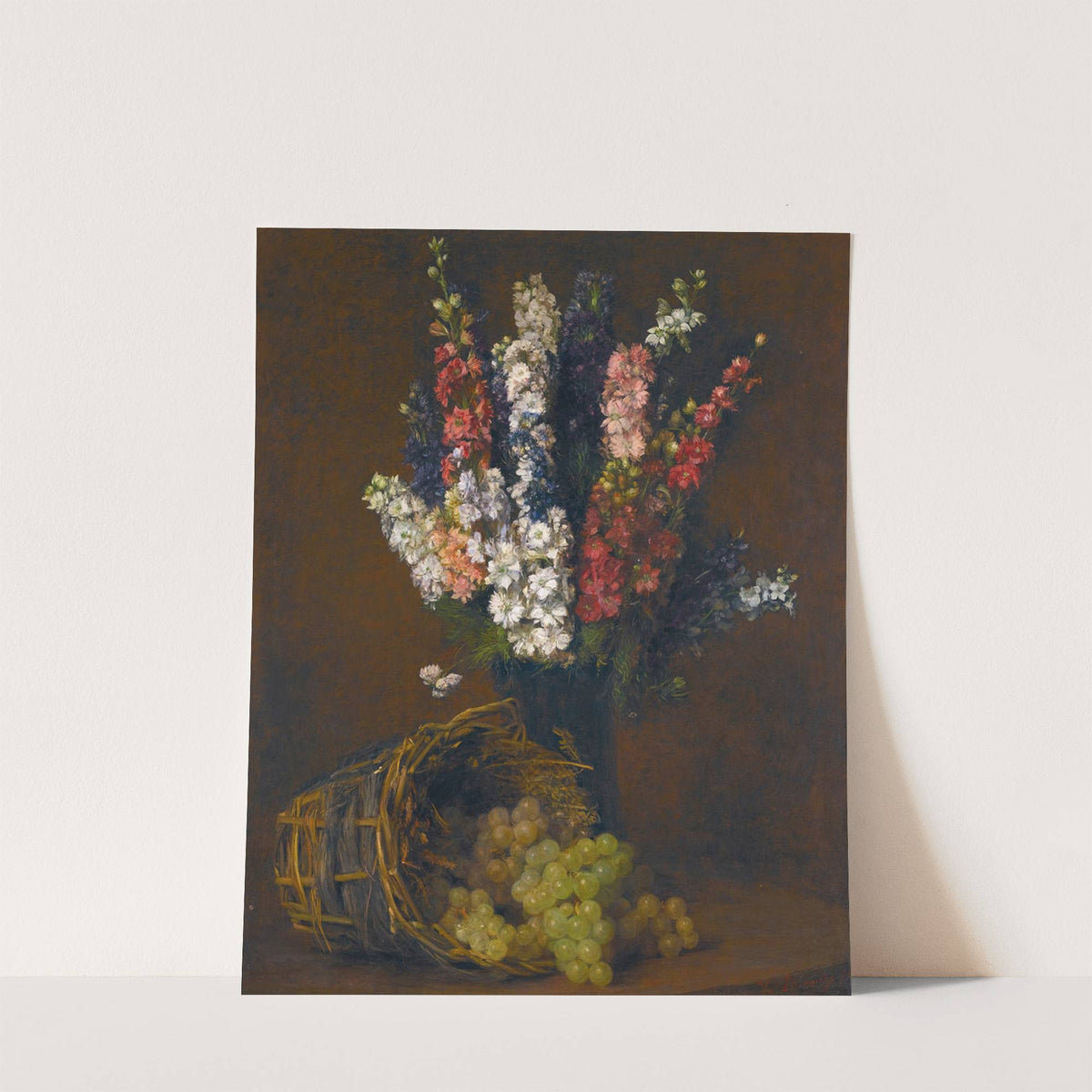 Pieds d'alouette et raisins blancs by Victoria Fantin-Latour