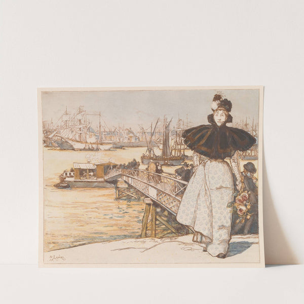 Pier on the Garonne, Bordeaux (Embarcadère sur la Garonne, Bordeaux) (1897) by Auguste Louis Lepère