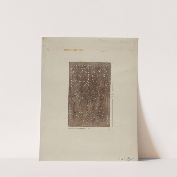 Pierced Metal Screen Inside Confessional by Geoffrey Holt