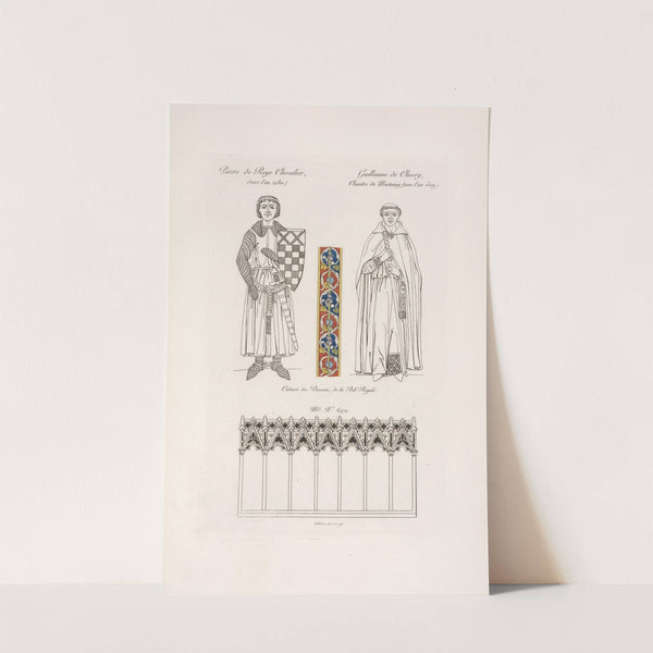 Pierre de Roye chevalier, (vers l'an 1280.); Guillaume de Chesey, chantre de Mortaing, (vers l'an 1509.) by Nicolas Xavier Willemin