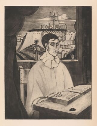 Pierrot die een boek leest (1921)