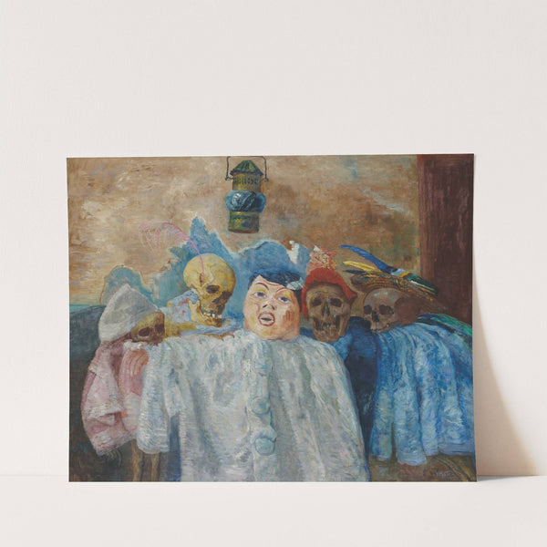 Pierrot et squelettes (1907) by James Ensor