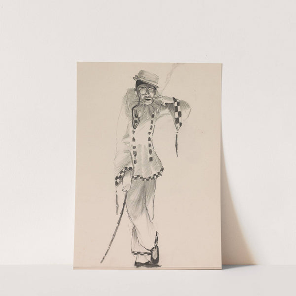 Pierrot with a monocle (1917-1919) by Otto Verhagen