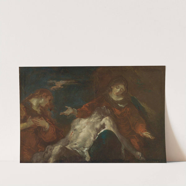 Pietà With Mary Magdalene by Giuseppe Bazzani