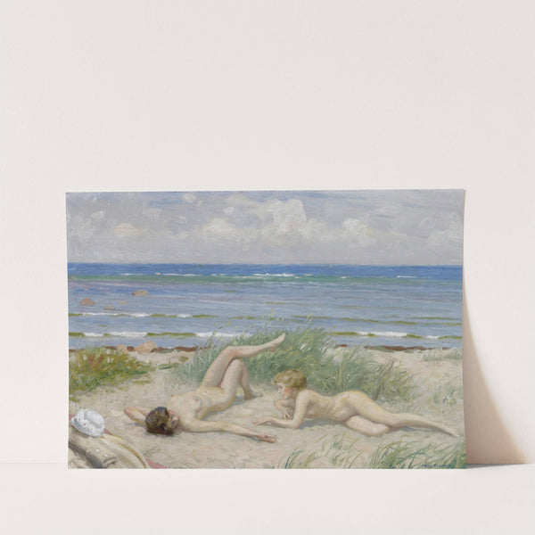 Piger på stranden, Båstad by Paul Fischer