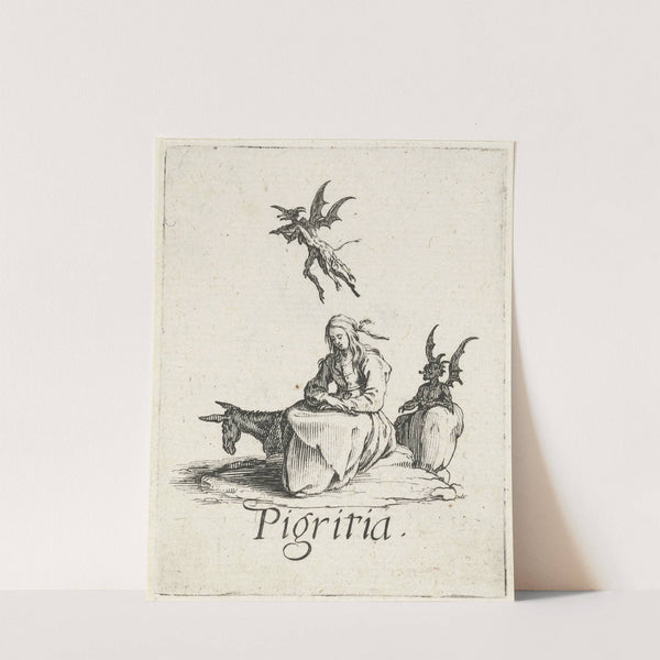 Pigritia (Laziness) (1618-1625) by Jacques Callot