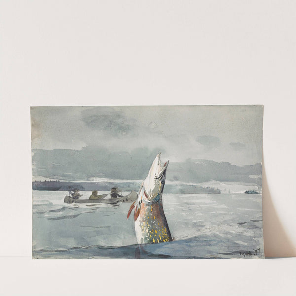 Pike, Lake St. John (Ouananiche Fishing) by Winslow Homer
