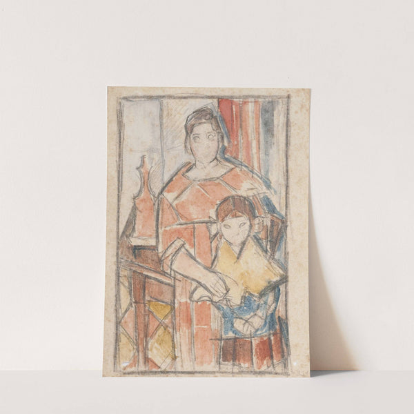 Pilar y niña (circa 1918-23) by Rafael Barradas