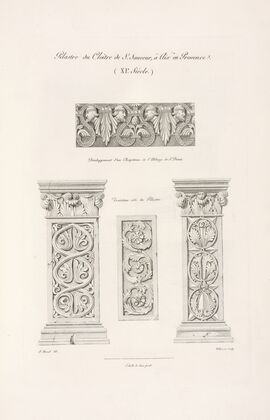 Pilastre du cloître de St. Sauveur, à Aix en Provence. (XIe. siècle.)