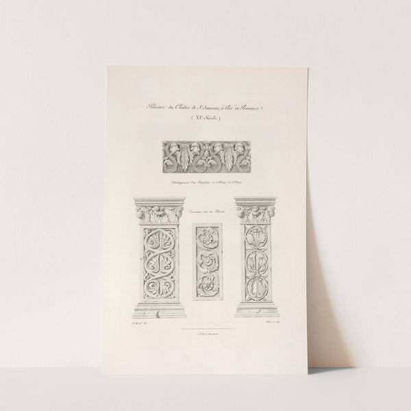 Pilastre du cloître de St. Sauveur, à Aix en Provence. (XIe. siècle.) by Nicolas Xavier Willemin
