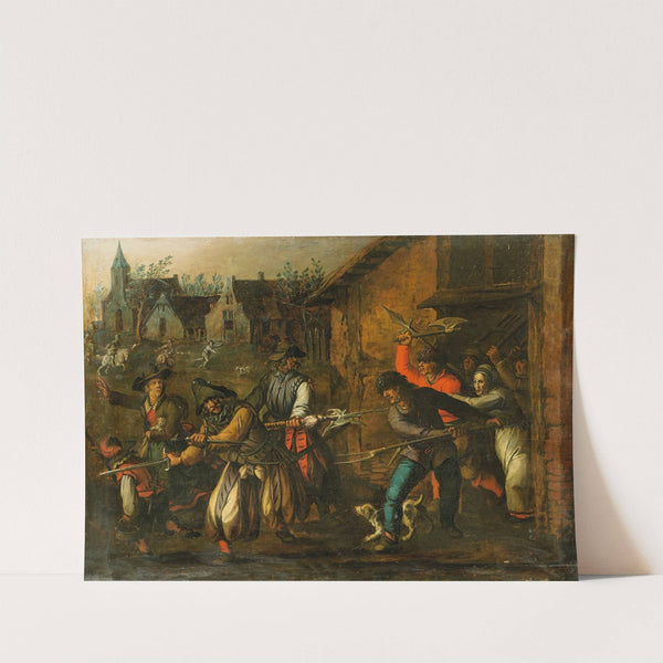 Pillage scene by Sebastian Vrancx