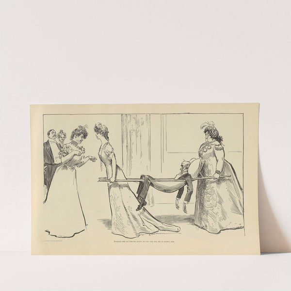 Pillsbury does not care for society, but his wife will not go without him (1900-1905) by Charles Dana Gibson