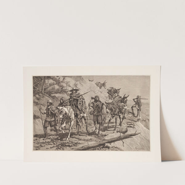 Pima Indians convoying a silver train in Mexico (1887) by Frederic Remington