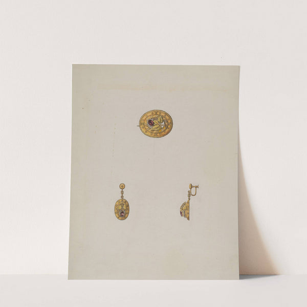 Pin and Earring Set by Bertha Semple