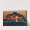 Pine trees in sunset by Thorolf Holmboe