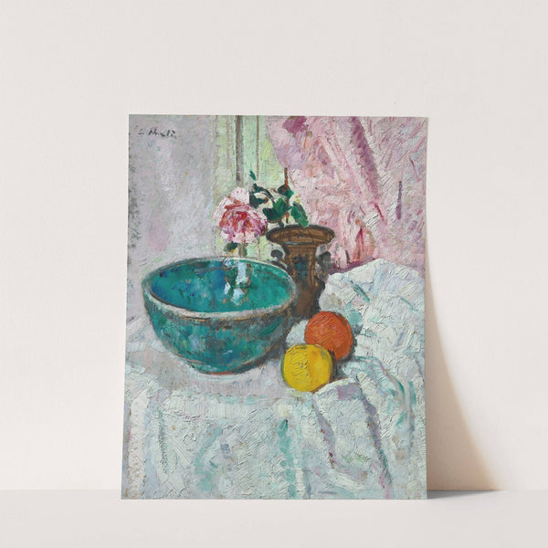 Pink Rose, Fruit and Still Life by George Leslie Hunter