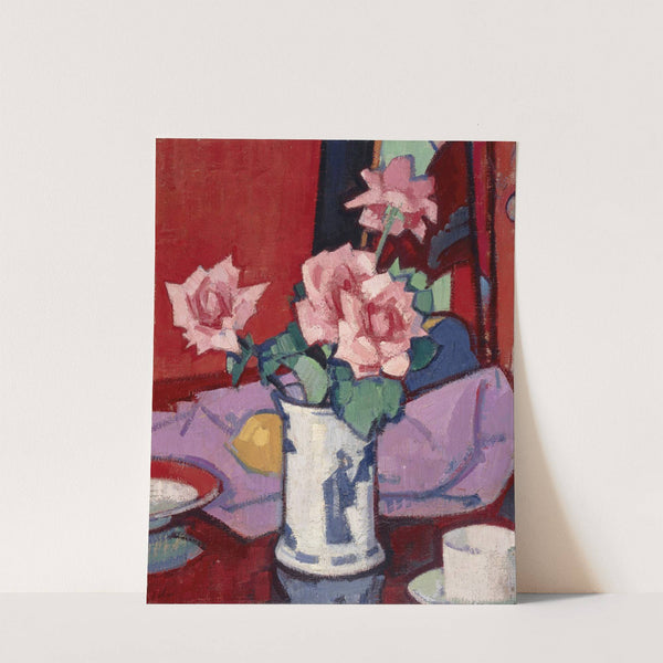 Pink Roses, Chinese Vase by Samuel John Peploe