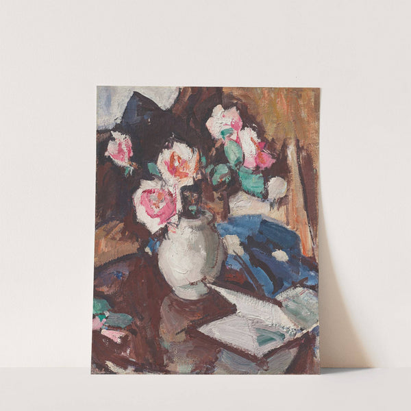 Pink Roses in a Vase by Samuel John Peploe