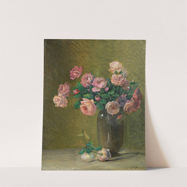 Pink Roses On A Table by Charles Ethan Porter