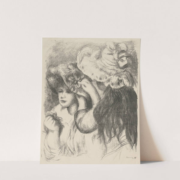 Pinning the Hat (1897) by Pierre-Auguste Renoir