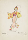 Pinocchio: Clown. Yellow shirt, orange vest, purple cummerbund (1934-1943)