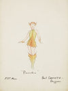 Pinocchio: Orange cap, orange and yellow fin dress (1934-1943)