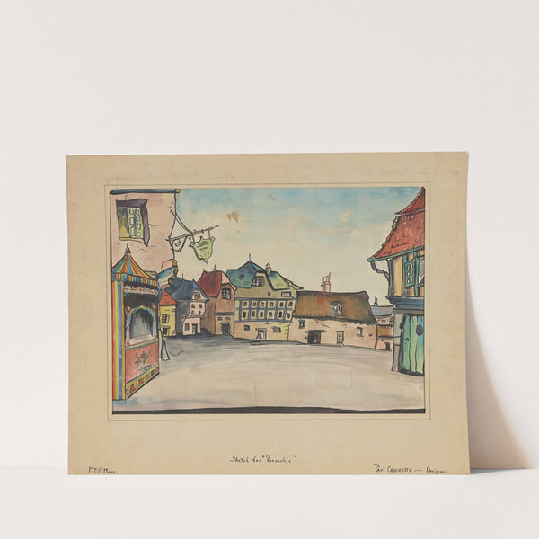 Pinocchio: Sketch no. 1 (Town Square) (1934-1943) by Paul Cadorette