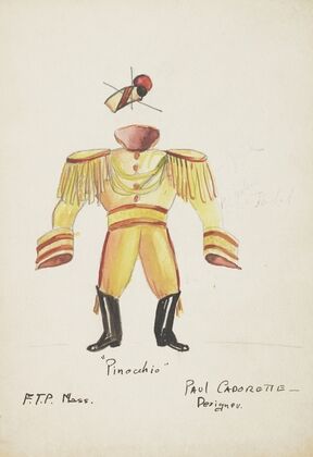 Pinocchio: Yellow uniform with epaulettes and black boots (1934-1943)