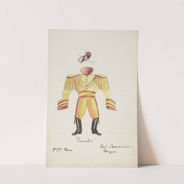 Pinocchio: Yellow uniform with epaulettes and black boots (1934-1943) by Paul Cadorette