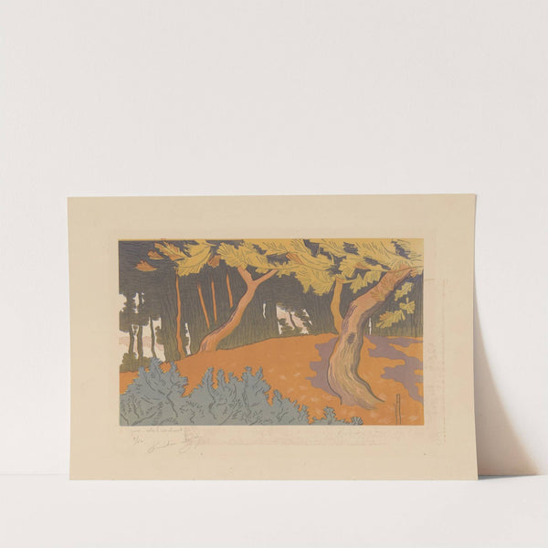 Pins. Soleil couchant (Le Touquet, Pas-de-Calais) (1900) by Amédée Joyau