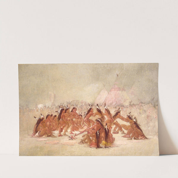 Pipe Dance, Assiniboine by George Catlin