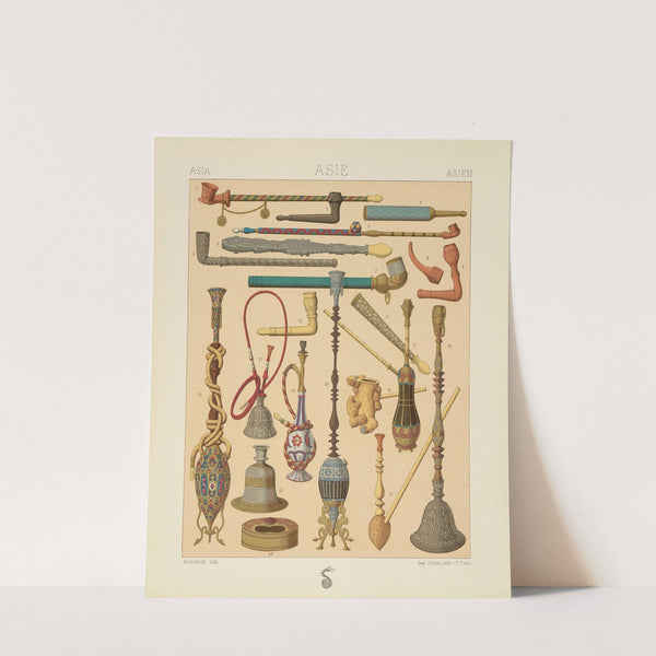Pipes orientales – anciennes et modernes – porte-cigares et porte-cigarettes (1876-1888) by Auguste Racinet