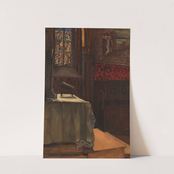 Pippinger Kirche bei Pasing by Wilhelm Trübner