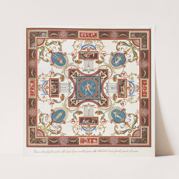 Pittura nella voltadel sepolcro, alla littera Q. notato nella pianta; nella Villa di Mon. Corsini fuori la porta di S. Pancratio. (1783) by Pierre-Jean Mariette