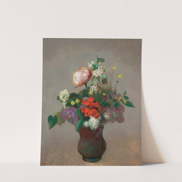 Pivoine, géranium et lilas by Odilon Redon