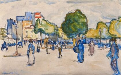 Place animée à Bagnères-de-Bigorre (1908) — size preview